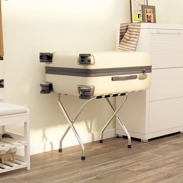 Portaequipajes negro y plata 56x40x49 cm