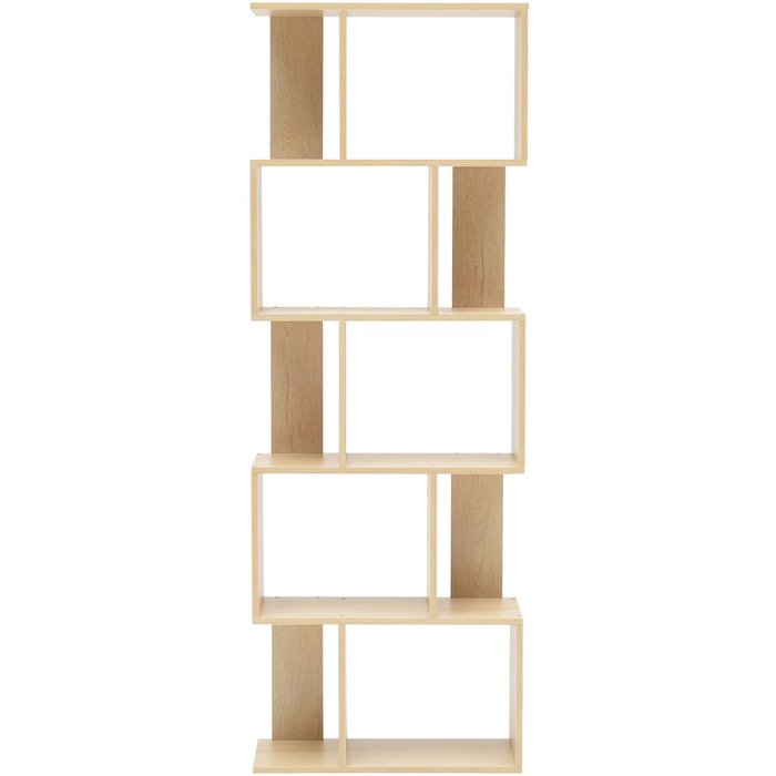 Estanteria 5 estante rebecca mobili madera beige moderno 172,5x60x24