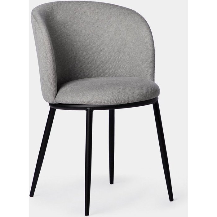 Silla de comedor de tela gris 51x80 cm