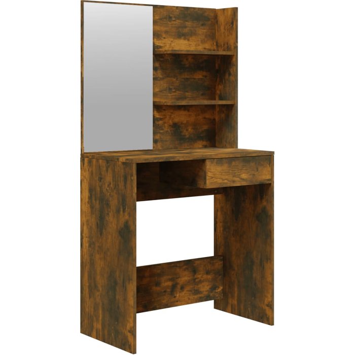 Tocador con espejo color roble ahumado 74,5x40x141 cm - comfortxl