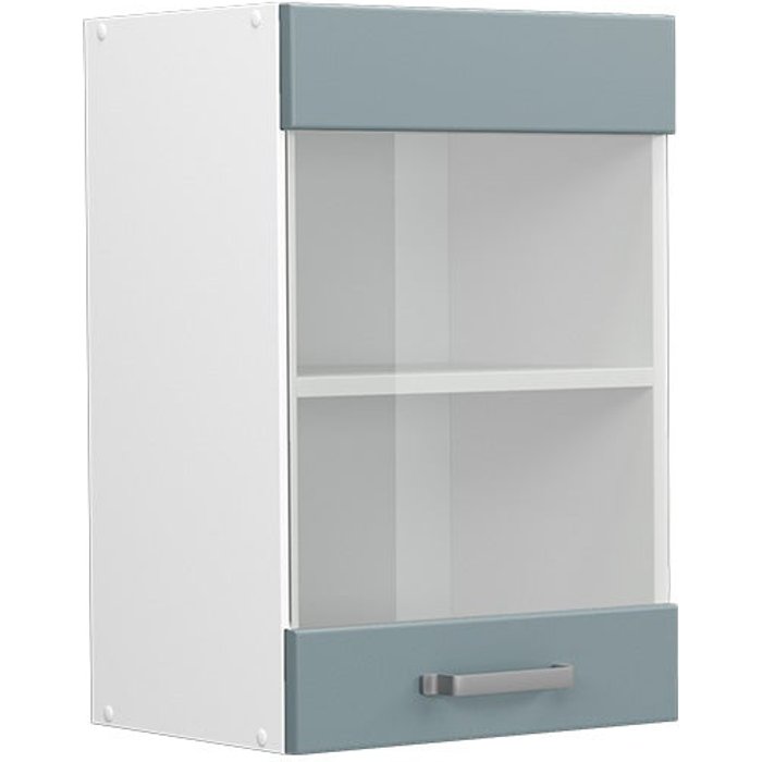 Vicco mueble alto universal r-line, gris azulado, 40 cm con puerta de cristal