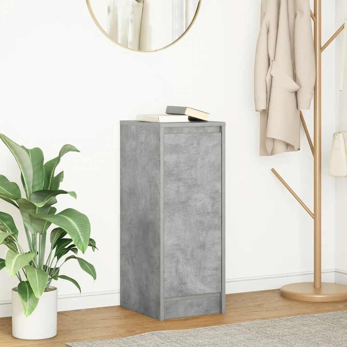 Aparador gris hormigón 29,5x34x76 cm madera de ingeniería