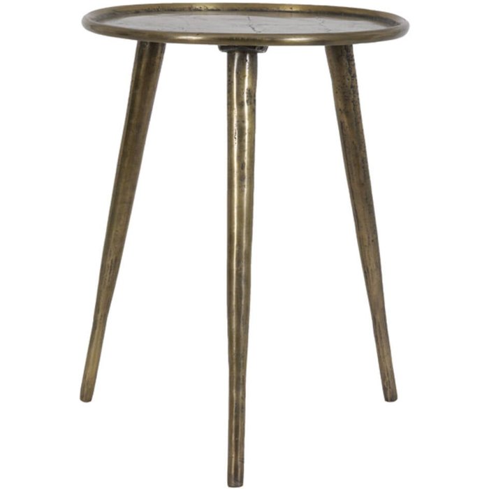 Light & living mesa auxiliar babina bronce antiguo - ø36x47 cm