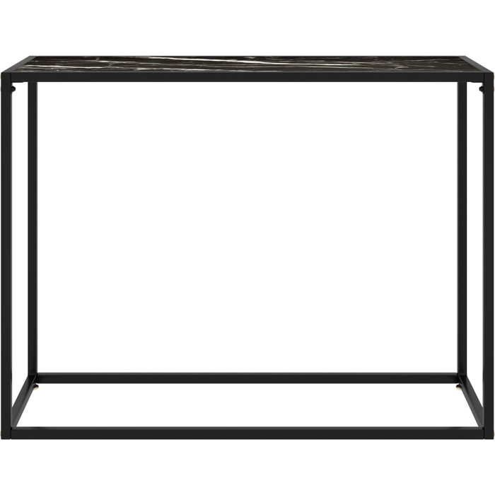 Mesa consola vidrio templado negro 100x35x75 cm - comfortxl