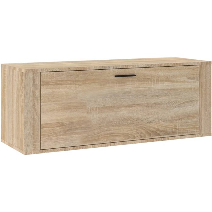 Zapatero de pared de contrachapado de roble sonoma 100x35x38 cm - comfortxl