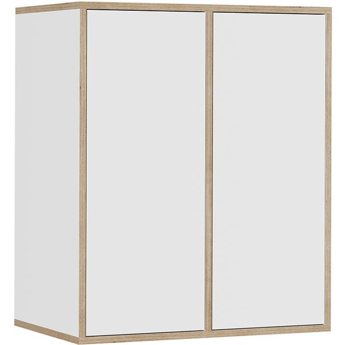 Vicco estante de pared tetrix, blanco, 63 x 75 cm con 2 puertas