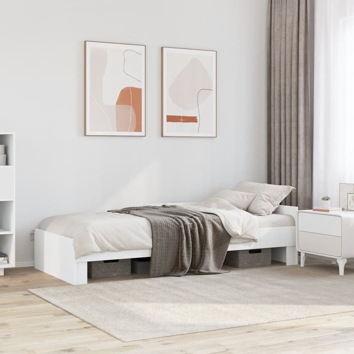 Maison exclusive - estructura de cama madera de ingeniería blanca 100x200 cm