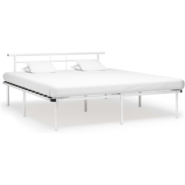 Estructura de cama sin colchón metal blanco 200x200 cm