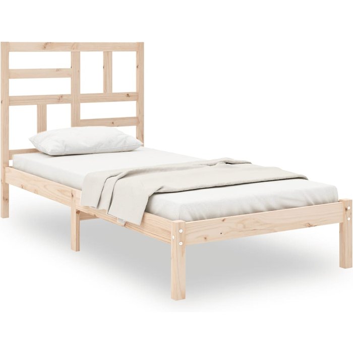 Estructura de cama madera maciza 75x190 cm — comfortxl