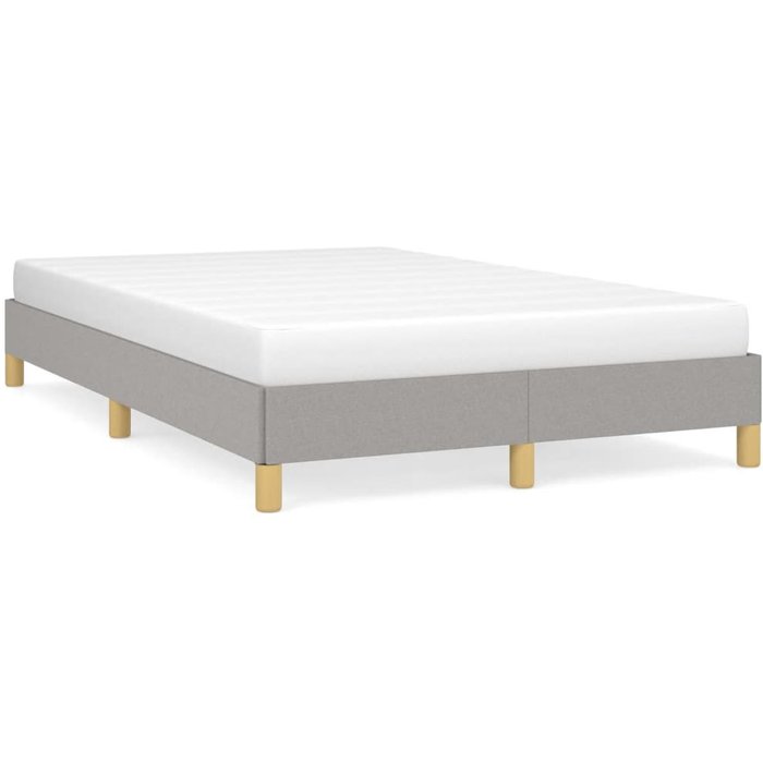 Estructura de cama sin colchón tela gris claro 120x190 cm — comfortxl