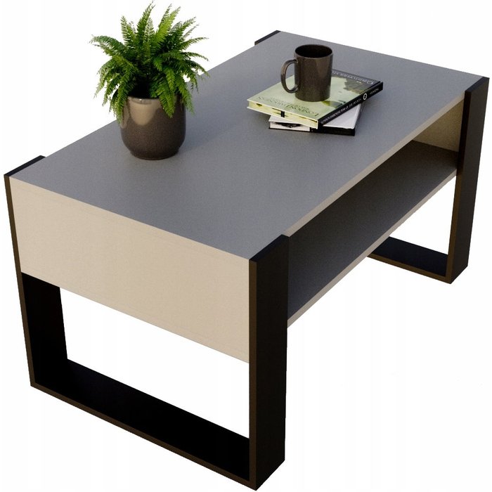 Table basse karo92 moderne et stable pour le salon en bois composite