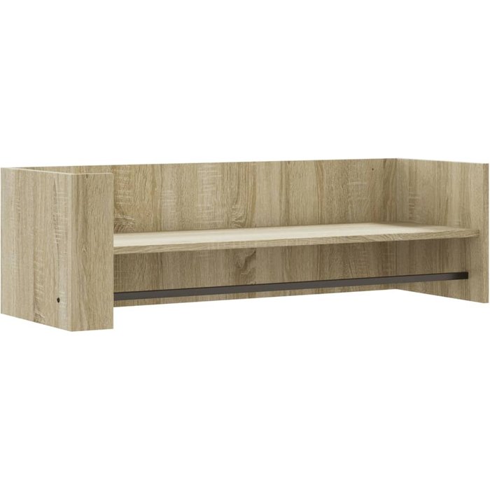 Estante de pared de madera compuesta de roble sonoma 100x35x30,5 cm - comfortxl