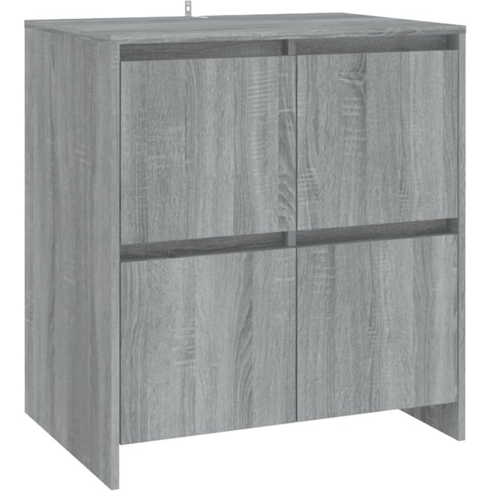 Aparador de madera contrachapada gris sonoma 70x41x75 cm - comfortxl