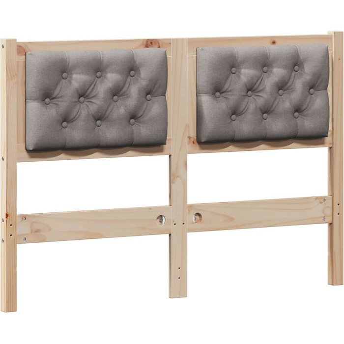 Cabecero cama - mueble cabecero otro marrón y taupe 120 cm madera maciza de pino