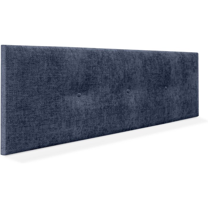 Dhome cabecero de lana natural con botones 145x50cm camas 135/140 - azul