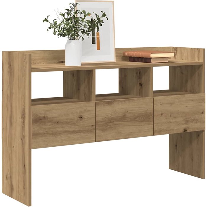 Aparador de roble hecho a mano, 105x30x70 cm, madera de ingeniería.