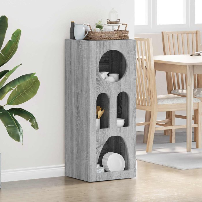 Maison exclusive - aparador gris sonoma 40 x 35 x 100.5 cm madera de ingeniería