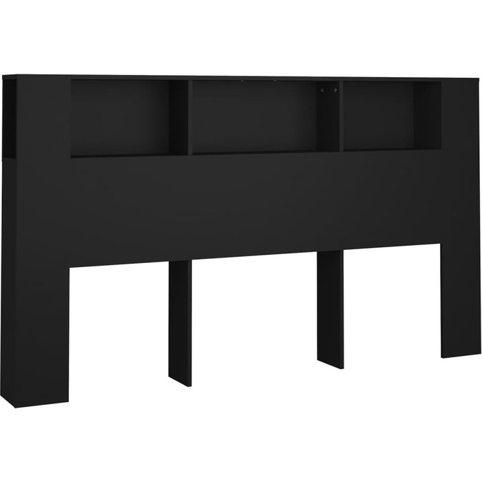 Cabecero cama mueble cabecero - negro 180x18,5x104,5 cm