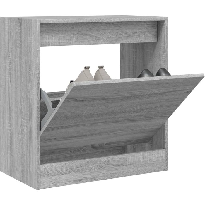 Zapatero sonoma gris, 60x34x63,5 cm, madera de ingeniería.