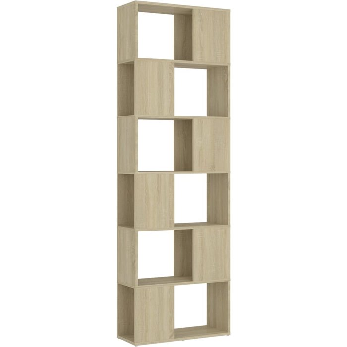 Librería separador contrachapada roble sonoma 60x24x186 cm – comfortxl