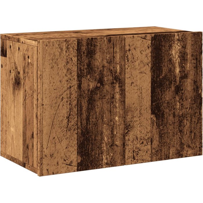 Mueble de tv de pared en madera envejecida 60x30x41 cm - comfortxl
