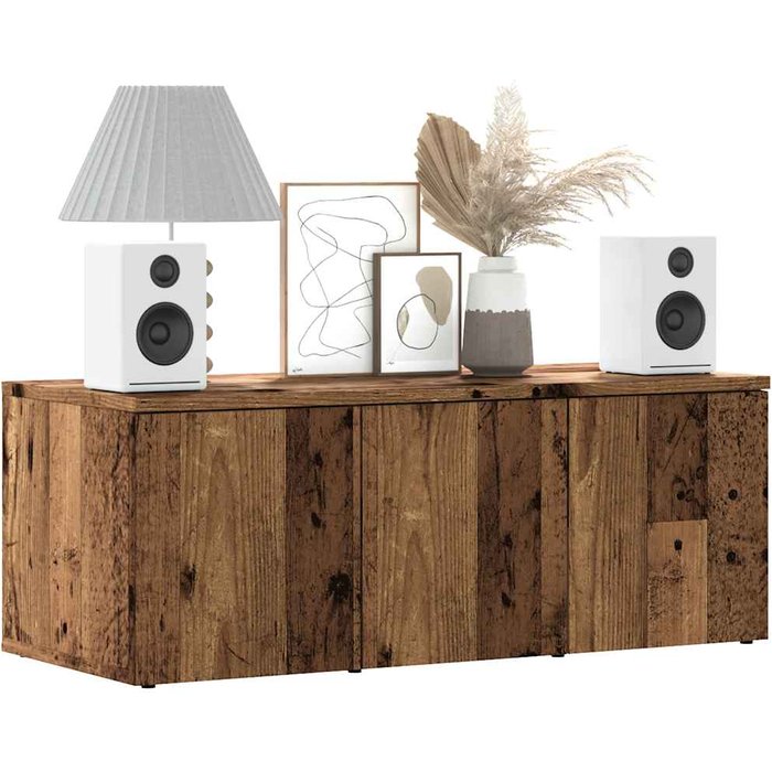 Mueble para tv madera contrachapada envejecida 80x34x30 cm