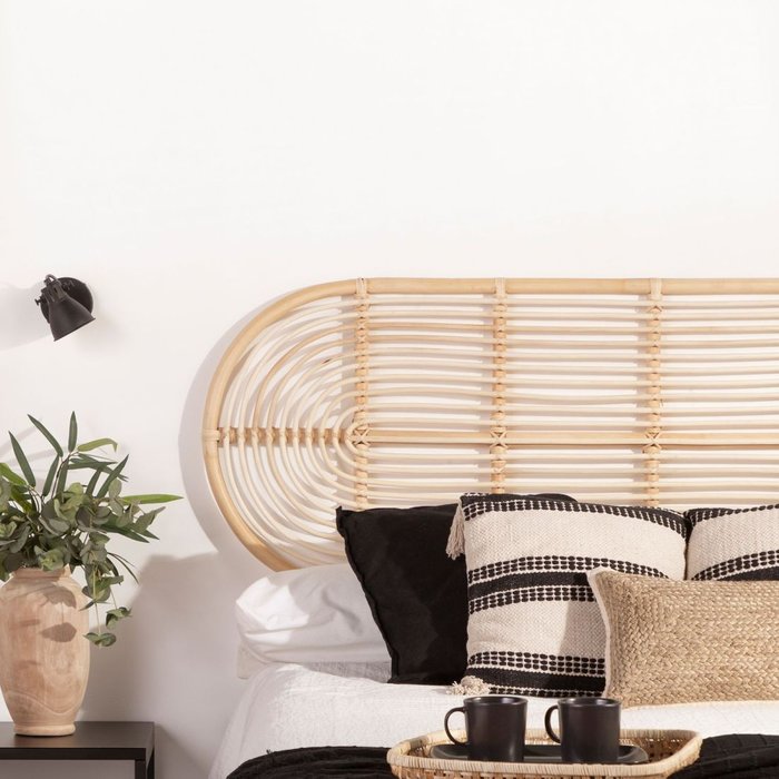 Cabecero en ratán natural para cama de 135, 150 y 160 neru