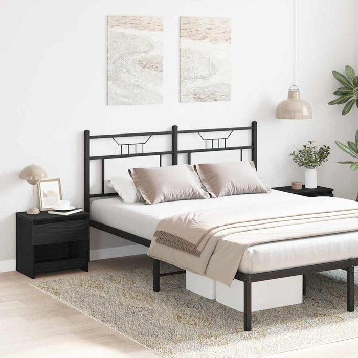 Maison exclusive - armario de noche con cajón 2 pcs roble negro 40 x 30 x 39 cm