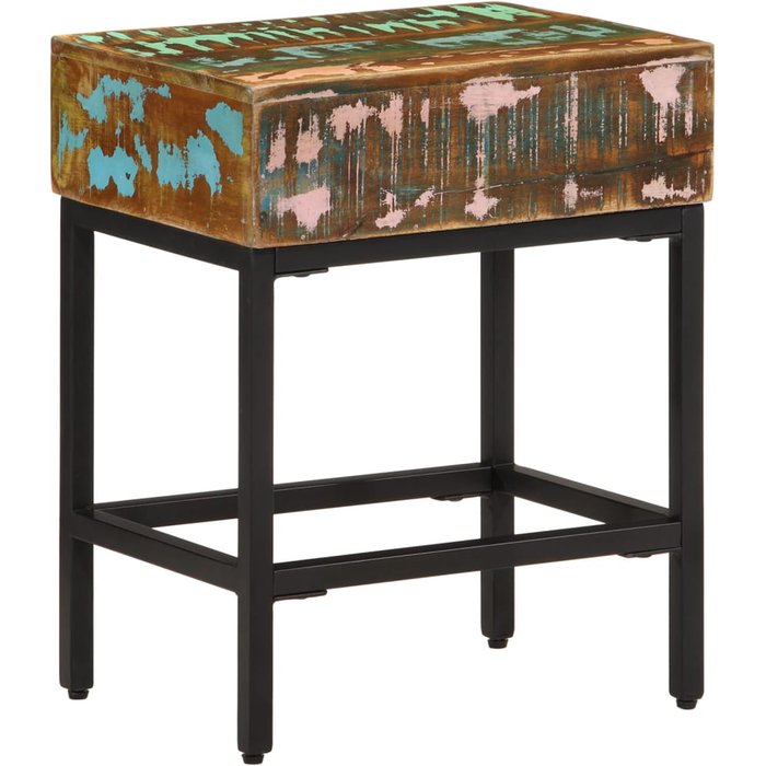 Mesa auxiliar madera maciza reciclada 40x30x51 cm - comfortxl