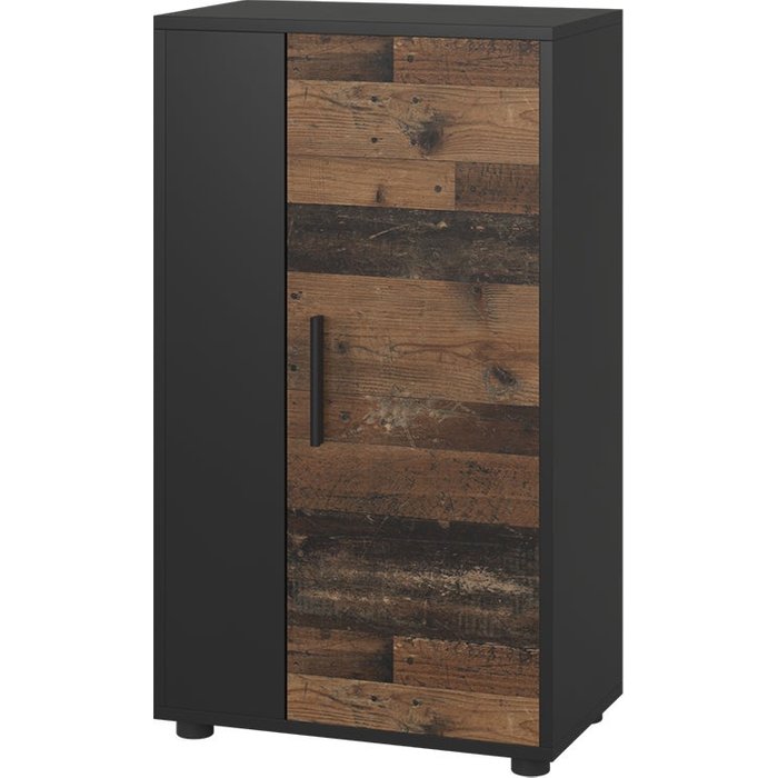 Vicco cómoda berno, negro/antiguo, 50.1 x 87.3 cm con 2 compartimentos