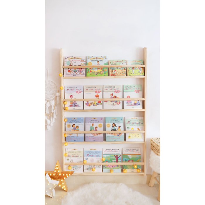 Librería infantil montessori lisa - 3 estantes, minipiu