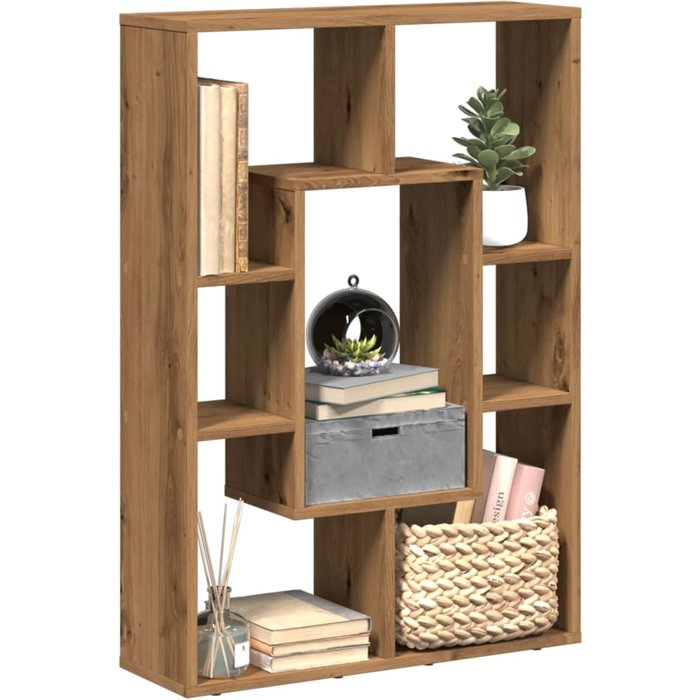 Librería artesanal de roble 63x20x90 cm de madera contrachapada