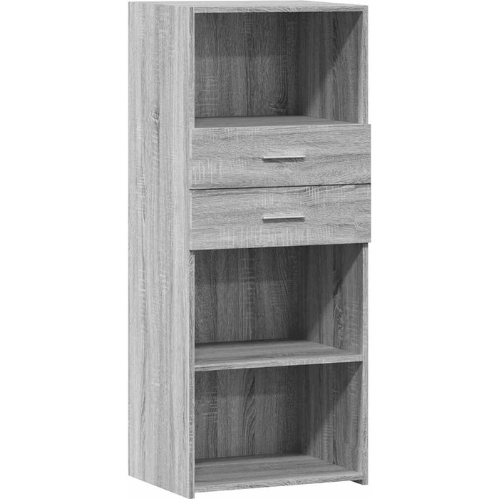 Aparador alto madera de ingeniería gris sonoma 50x42,5x124 cm - comfortxl