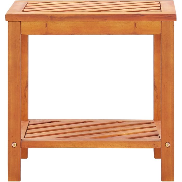 Mesa auxiliar de madera maciza acacia 45x33x45 cm - comfortxl