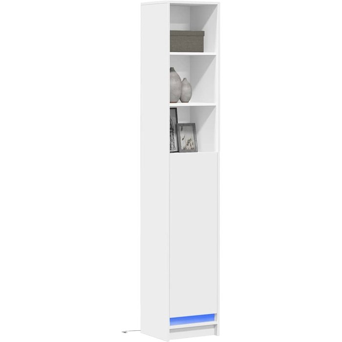 Aparador con iluminación led blanca, 36x32,5x200 cm, madera de ingeniería.