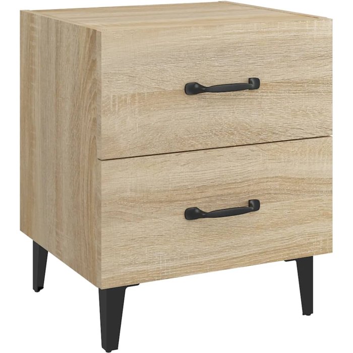 Mesita de noche,mesilla de noche color roble sonoma 40x35x47,5 cm cfw38976