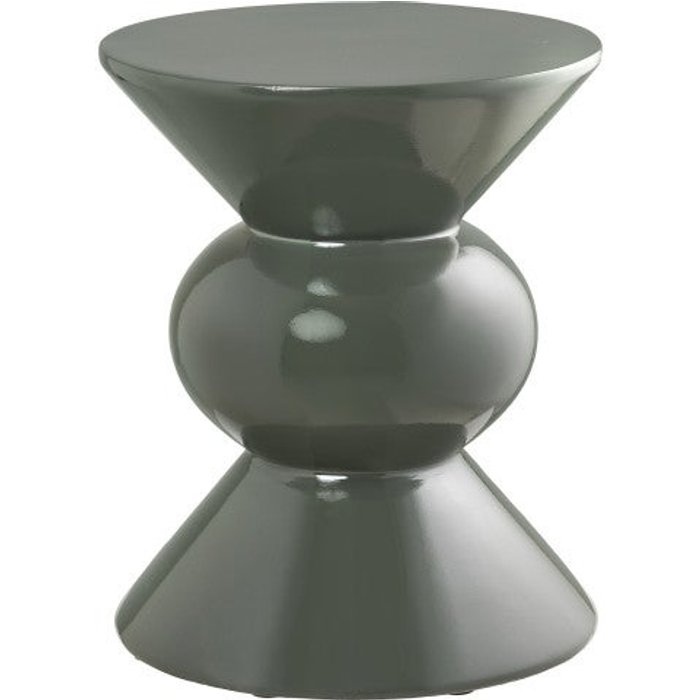 Mesa auxiliar de fibra de vidrio verde ø34 cm