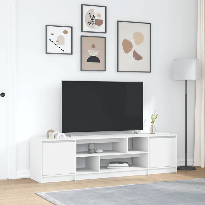 Mueble de tv de madera de ingeniería blanco 188,5x41x50 cm vidaxl