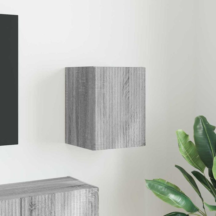 Mueble de tv de pared sonoma gris de 30 x 31 x 40 cm de madera de ingeniería