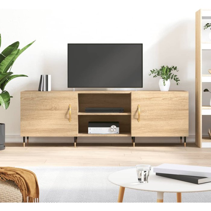 Mueble para tv madera de ingeniería roble sonoma 150x30x50 cm