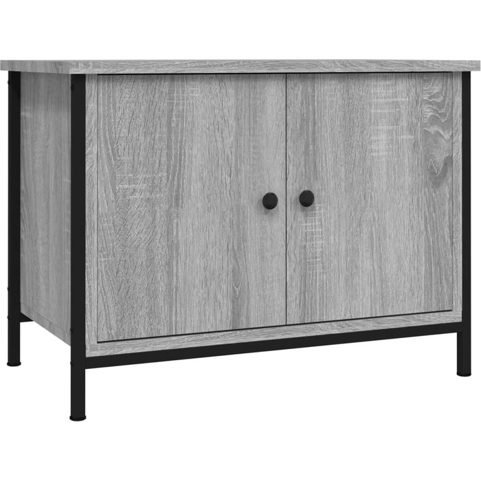 Mueble de tv sonoma de contrachapado gris 60x35x45 cm - comfortxl