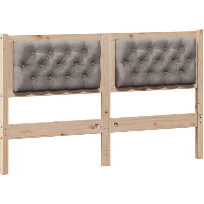 Cabecero cama - mueble cabecero otro marrón y taupe 140 cm madera maciza de pino