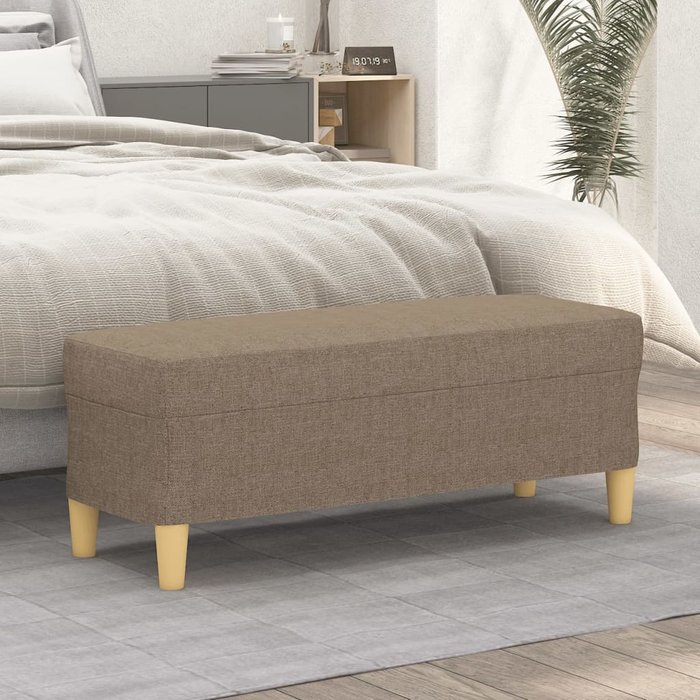 Banco taupe 100x35x41 cm tela