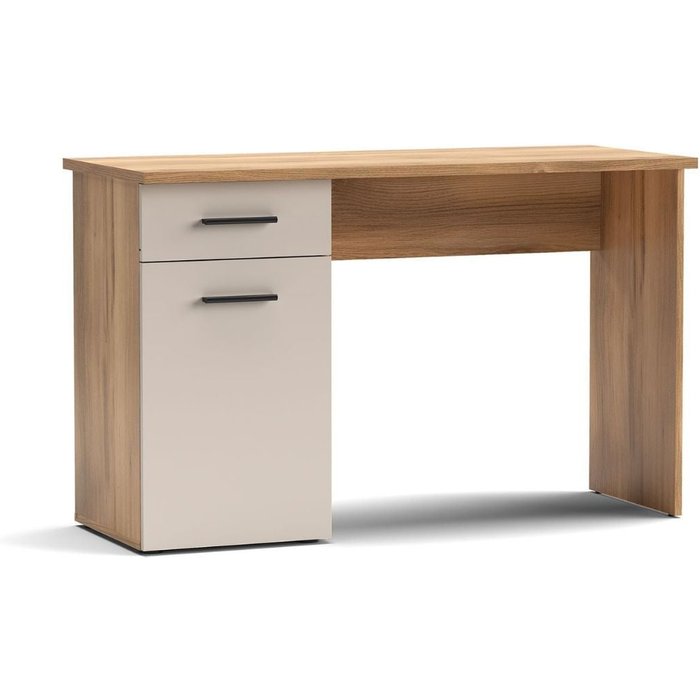 Escritorio elba mauvella 1 puerta + 1 cajón blanco/natural 72x120x49,8 cm
