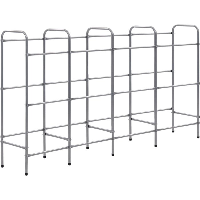 Estantería almacenaje para 12 cajas acero plateado 190x33x116cm