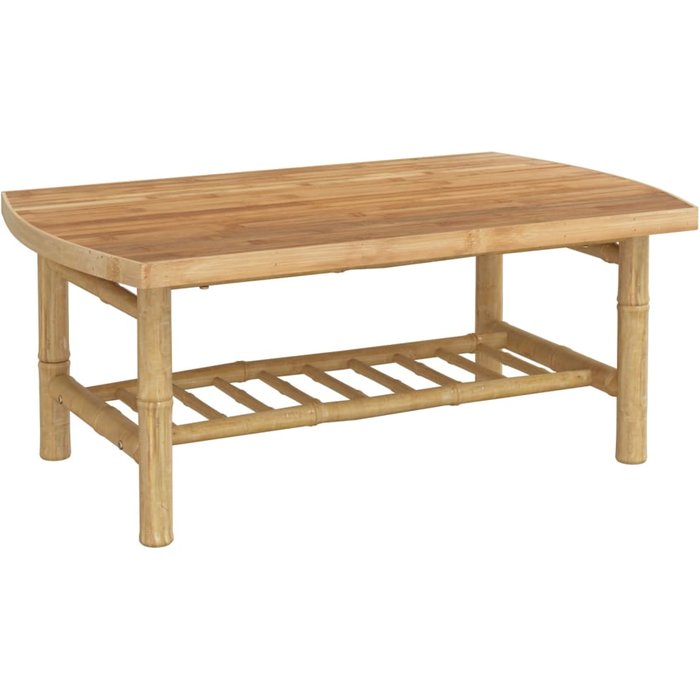 Mesa de centro de jardín bambú 90x55x37 cm - comfortxl