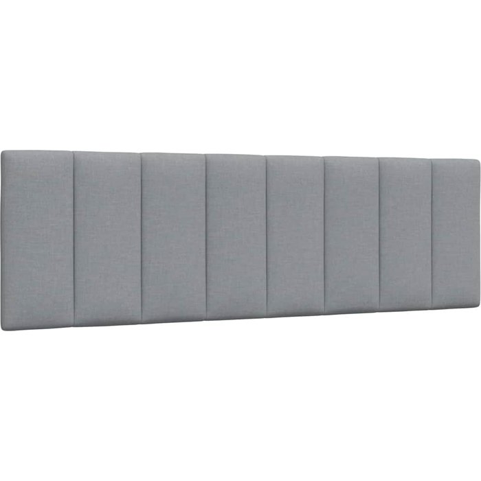 Cabecero de cama acolchado tela gris claro 160 cm