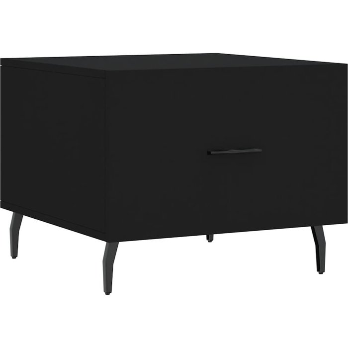 Mesa de centro de contrachapado negro 50x50x40 cm - comfortxl