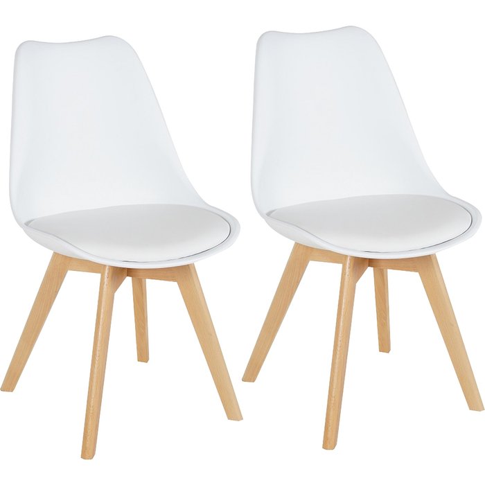 Pack de 2 sillas copenhague blancas