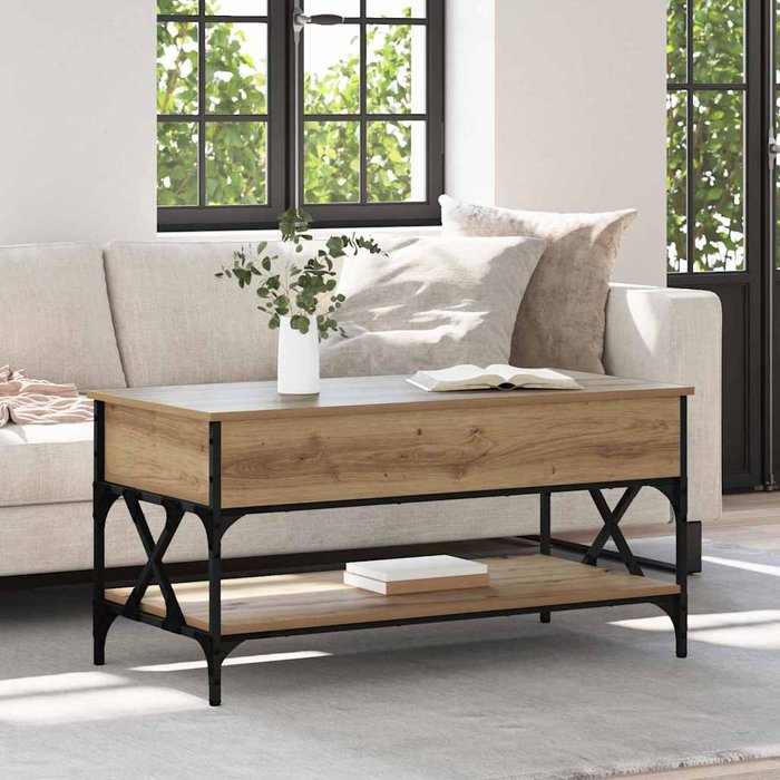 Maison exclusive - mesa de café roble artesanal 100 x 50 x 50 cm